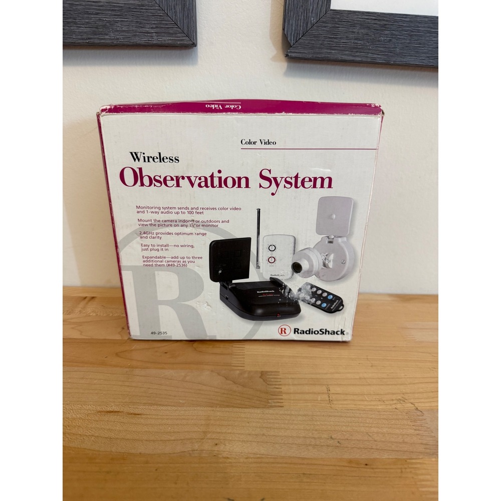 RadioShack Wireless Observation System Color Video Camera 2.4GHz 49-2535 Vintage